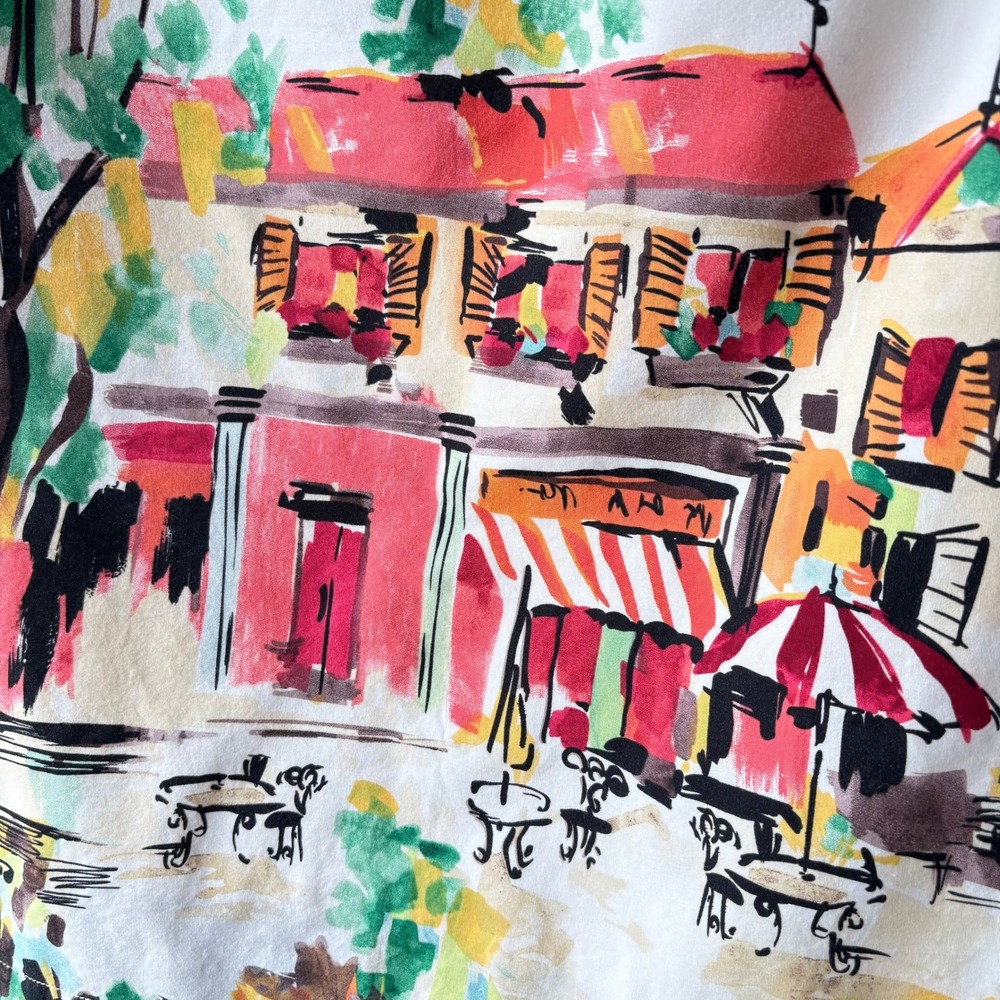 Bass Heritage Collection Scenic Skirt Sz 16 Lined Cotton Euro Village Skirt - Picture 5 of 6